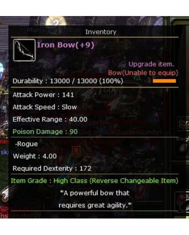 Iron bow +9