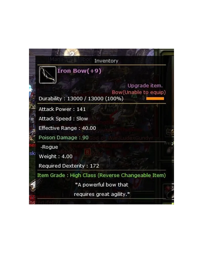 Iron bow +9