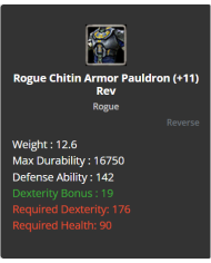iron bow +9 chitin set +9 draki s.a İmir  elf belt 2 