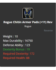 iron bow +9 chitin set +9 draki s.a İmir  elf belt 2 