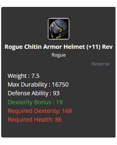 iron bow +9 chitin set +9 draki s.a İmir  elf belt 2 