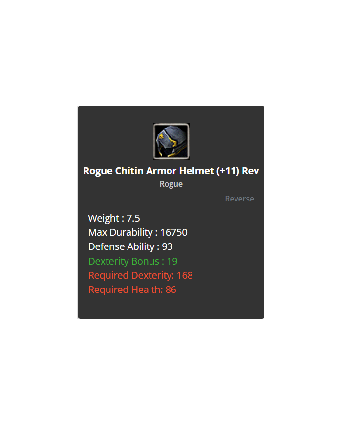 iron bow +9 chitin set +9 draki s.a İmir  elf belt 2 